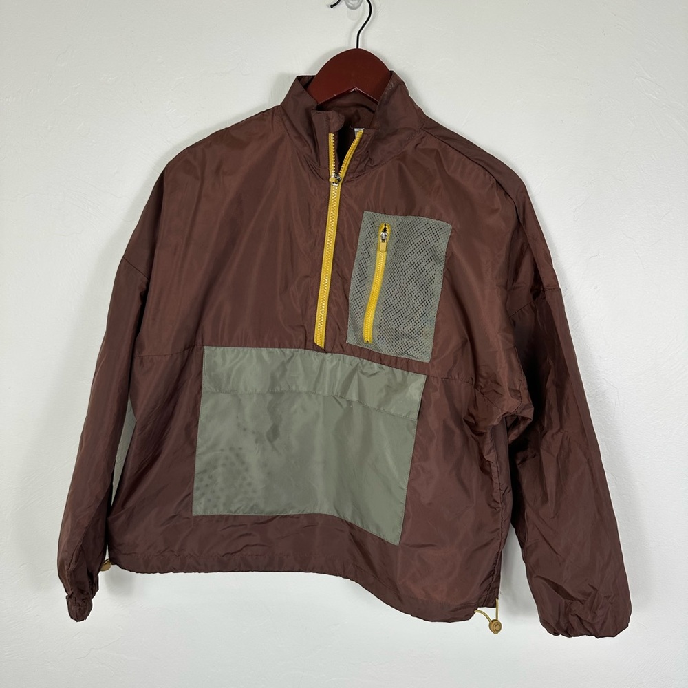 Fabletics Brown/Gray Windbreaker XS